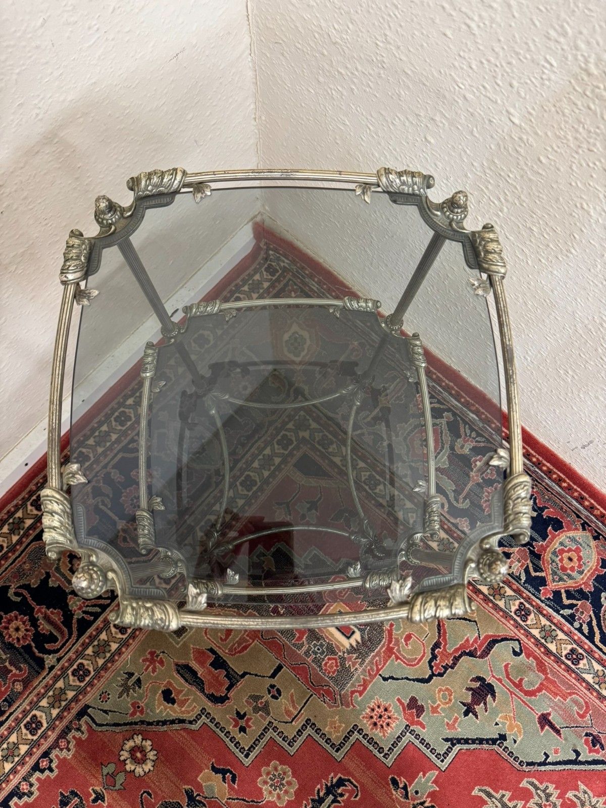 Fabulous Quality French Metal Accent Table Circa 1930 photo vintage