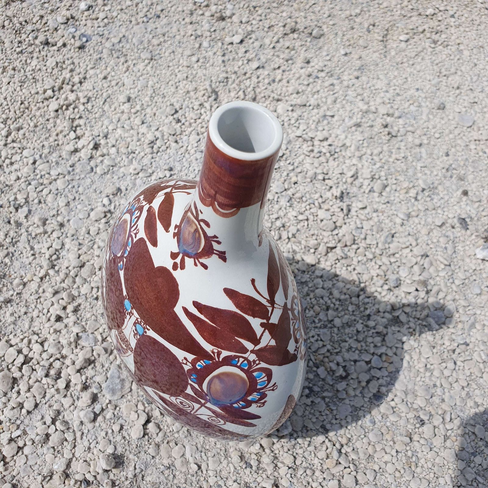 Kari Christensen For Royal Copenhagen, Denmark. A Hand Decorated "Faience" Bottle Vase. photo 160.0