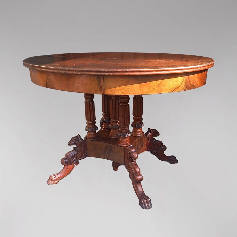 Mahogany Pedestal Table, 1800s photo for sale
