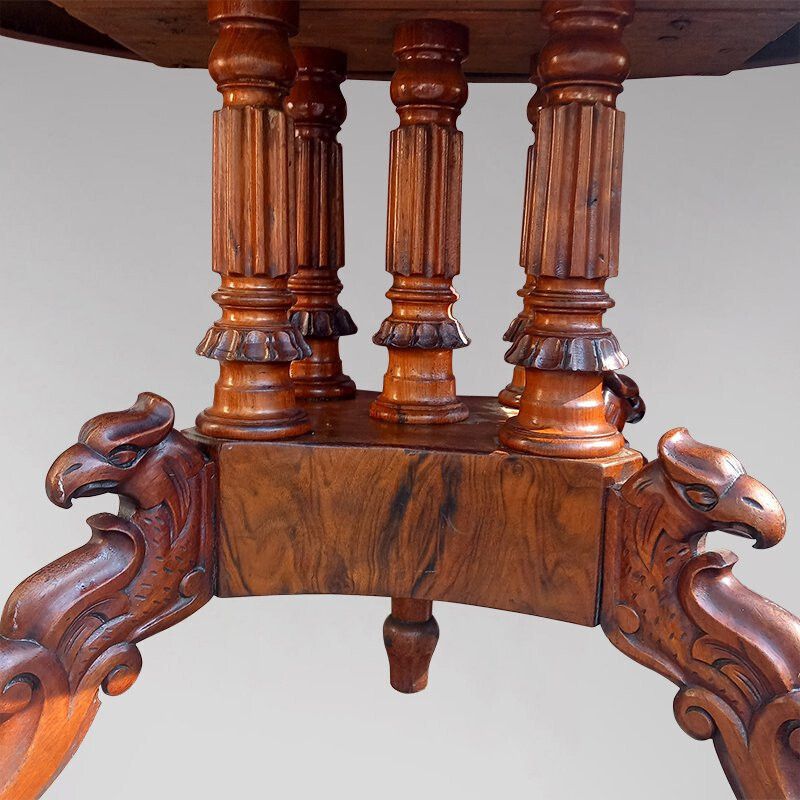 Mahogany Pedestal Table, 1800s photo Furniture