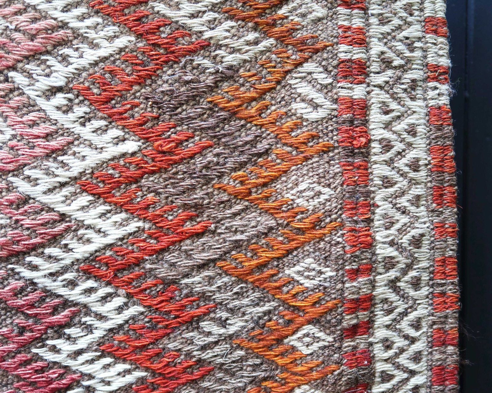 Folk Wall Wool Tapestry From Anatolia Turkiye, 1970s / Primitive, Saddle, Kilim, photo vinterior