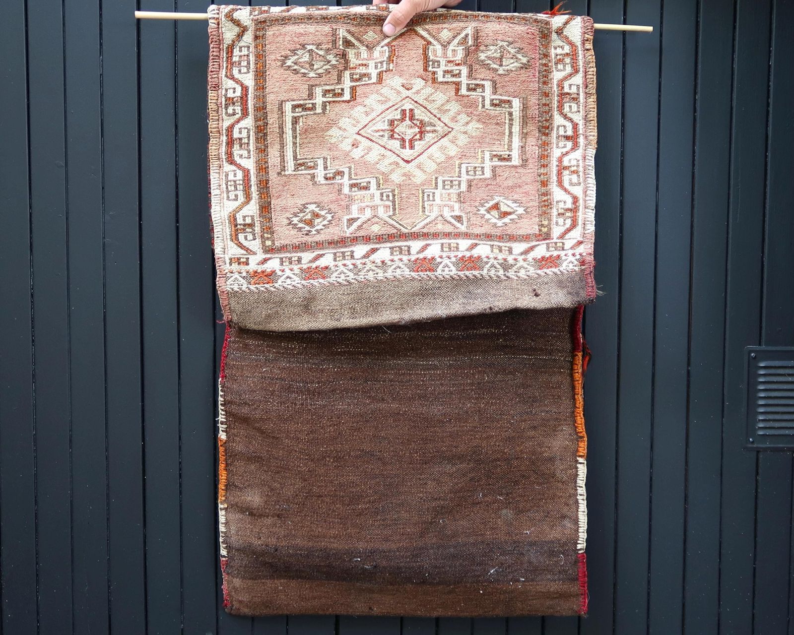 Folk Wall Wool Tapestry From Anatolia Turkiye, 1970s / Primitive, Saddle, Kilim, photo buy