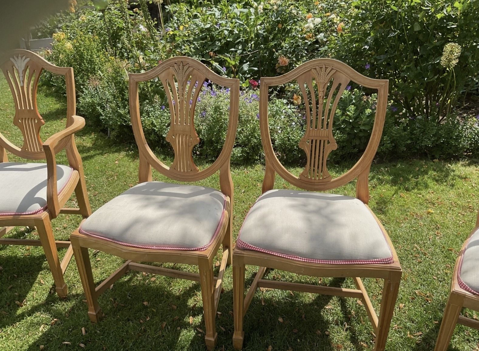 X4 Bradley’s Solid Hardwood Chairs X3 & Carver Classic Furniture photo for sale
