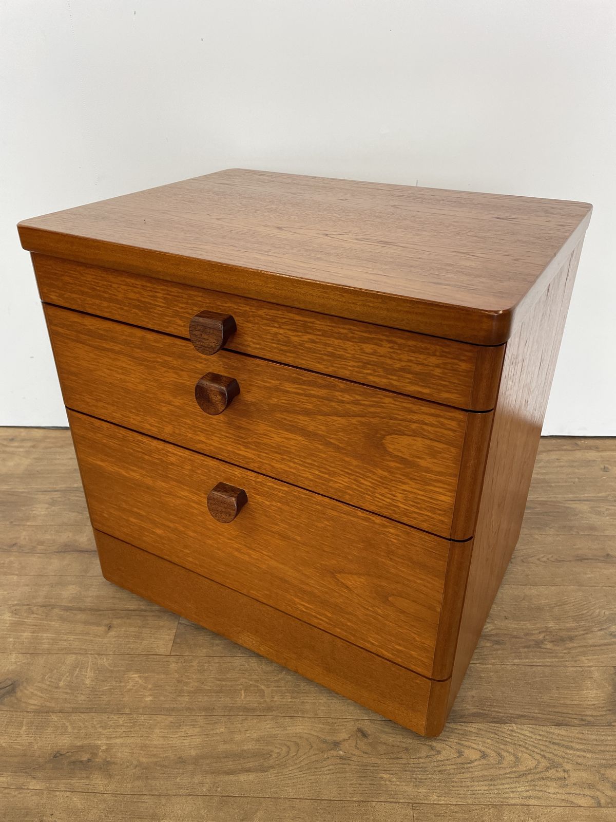 Mid Century Stag Bedside Cabinet In Teak Veneer, 1960s photo 245.0