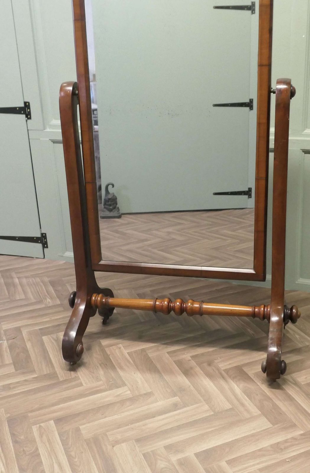Classic Victorian Cheval Mirror Or Dressing Mirror photo for sale