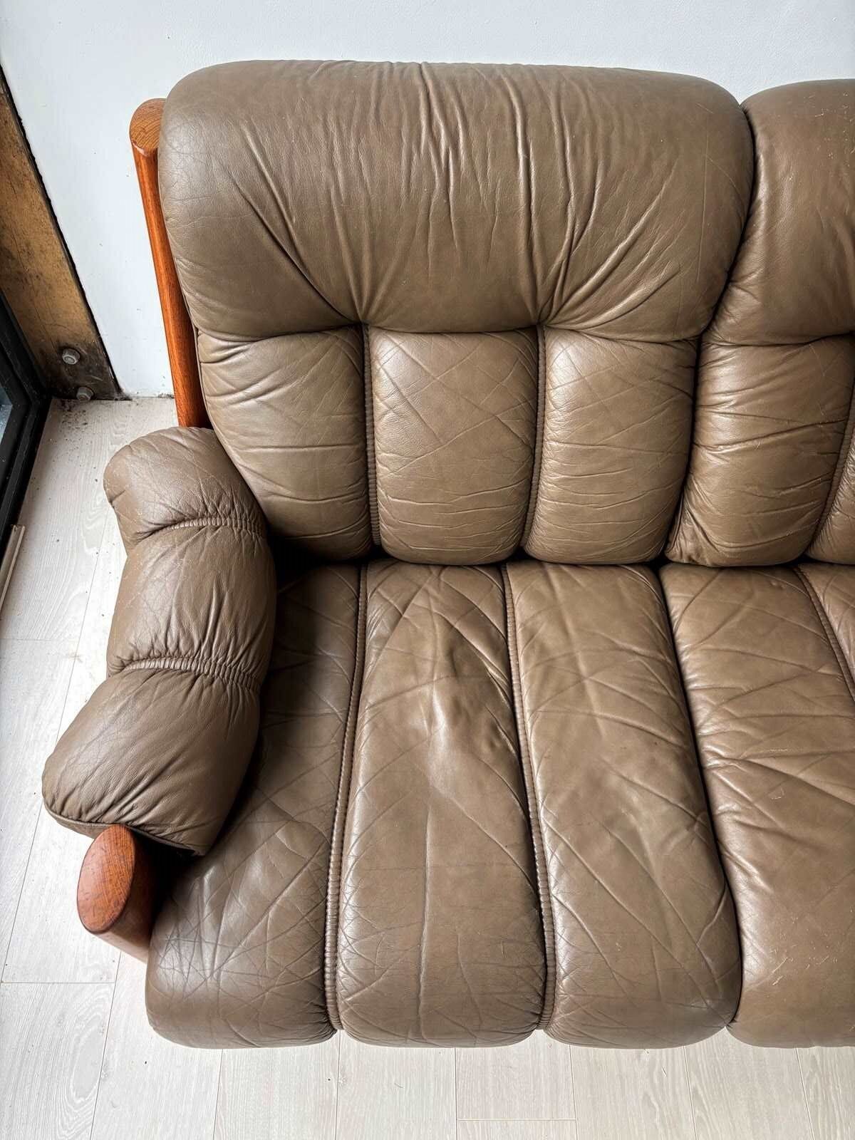 Vintage Ekornes Montana Leather Sofa photo vintage