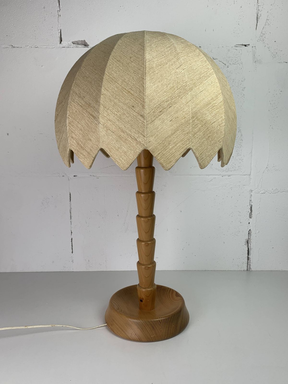 Page 1 Of 15 Xl Pine Palm Table Mushroom Lamp By Temde Switzerland, 1970s photo furniture