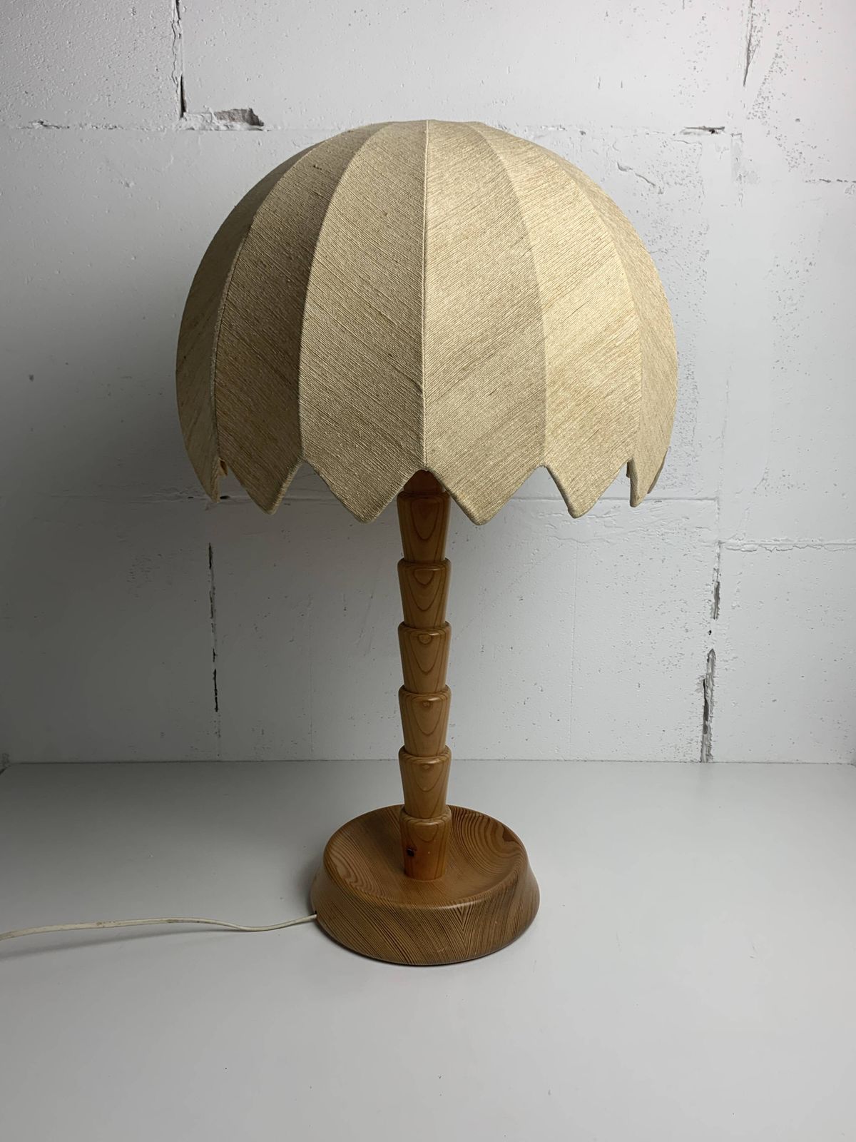 Page 1 Of 15 Xl Pine Palm Table Mushroom Lamp By Temde Switzerland, 1970s photo Lighting
