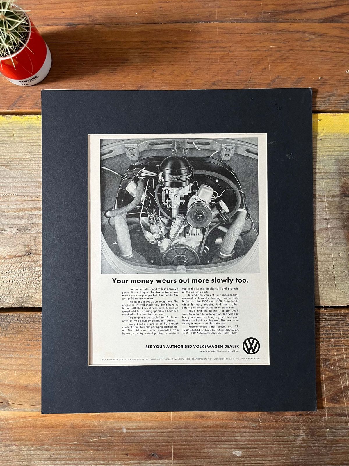 Vintage Vw Volkswagen Beetle Advertising Print   1960s