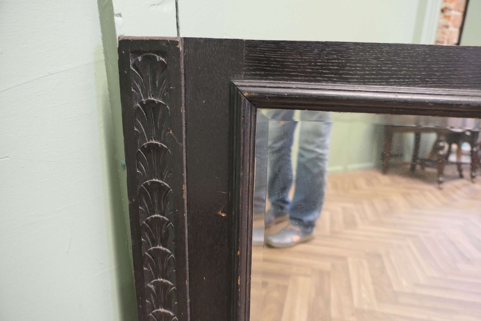A 19th Century Gothic Carved Oak Mirror photo buy