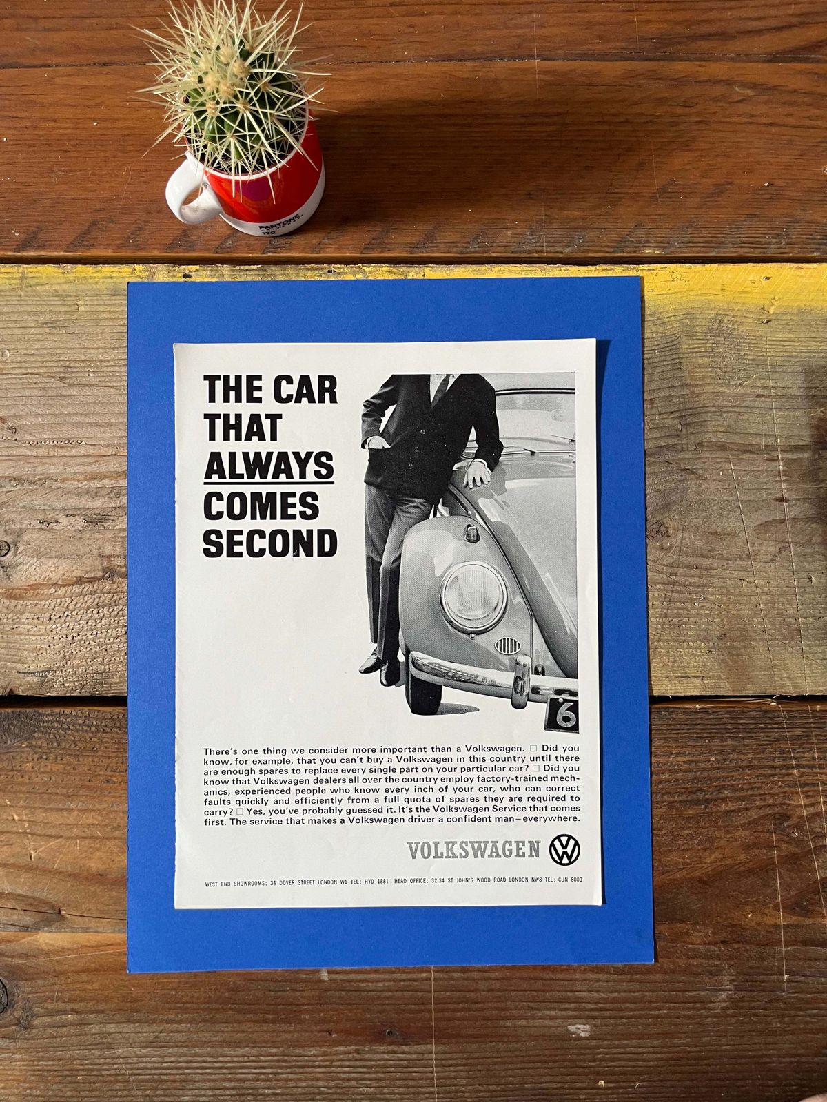Vintage Vw Volkswagen Beetle Advertising Print   1960s