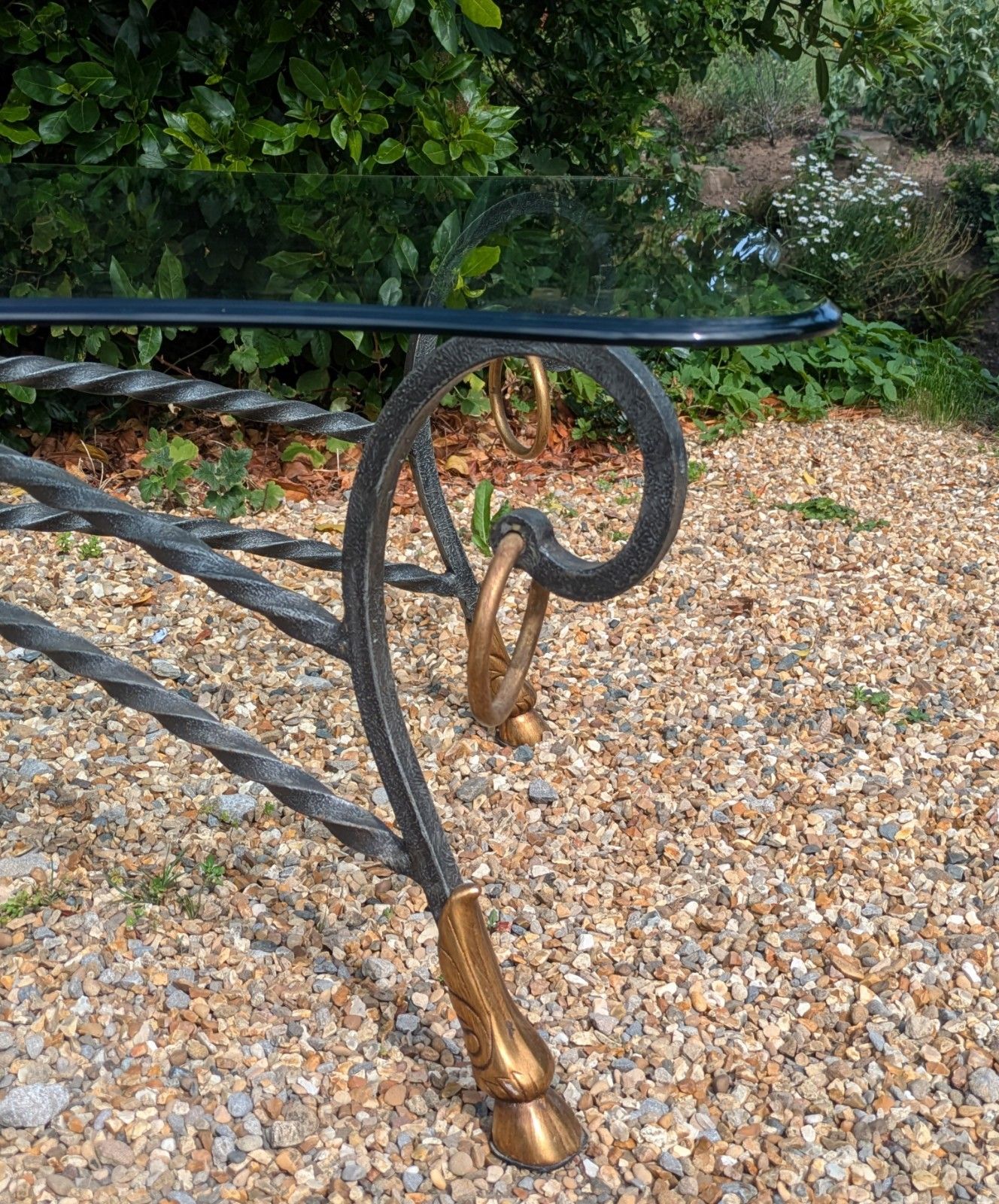 Good Quality Italian Iron And Glass Coffee Table photo furniture