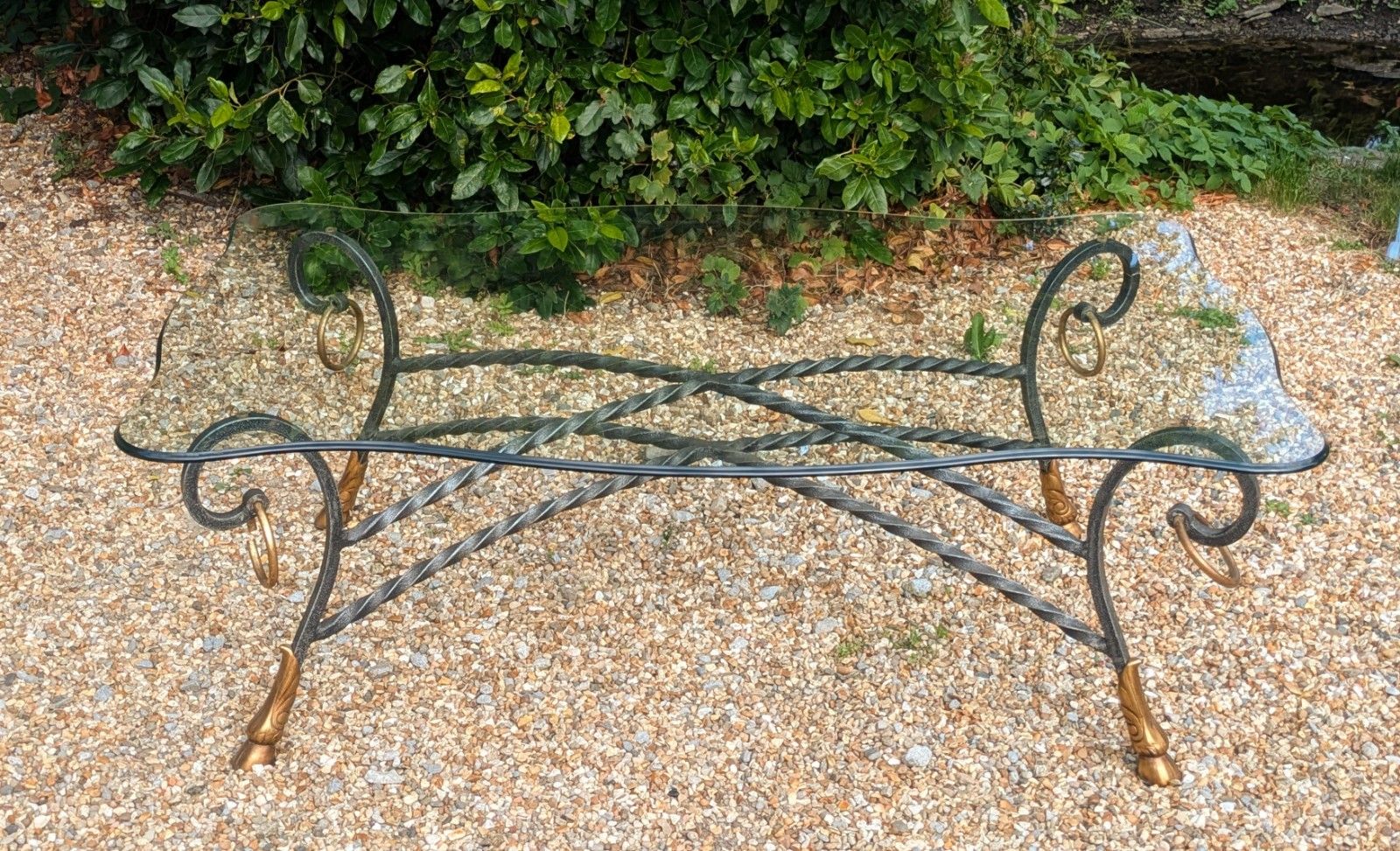 Good Quality Italian Iron And Glass Coffee Table photo Furniture