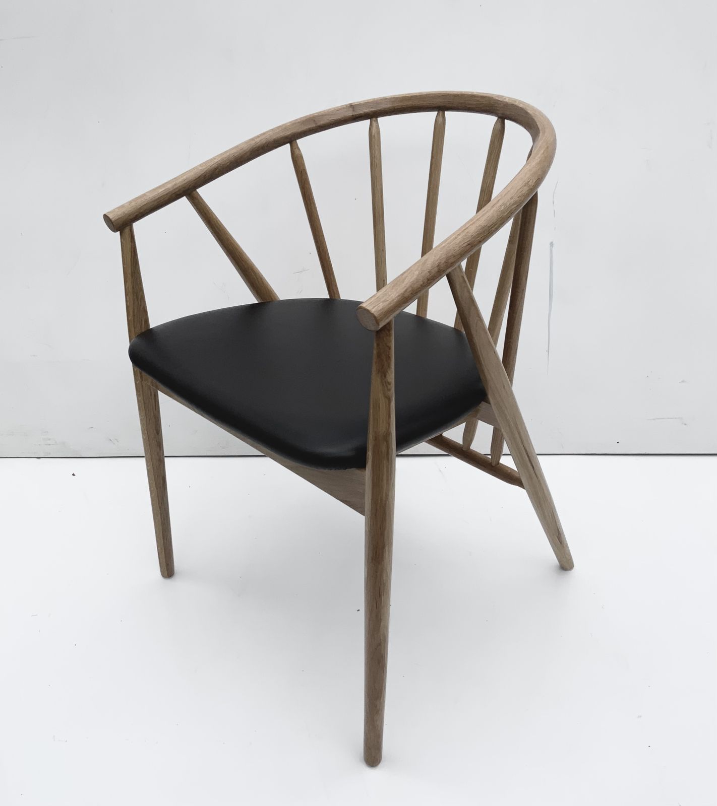 Danish Design Armchair In Oak And Leather photo for sale