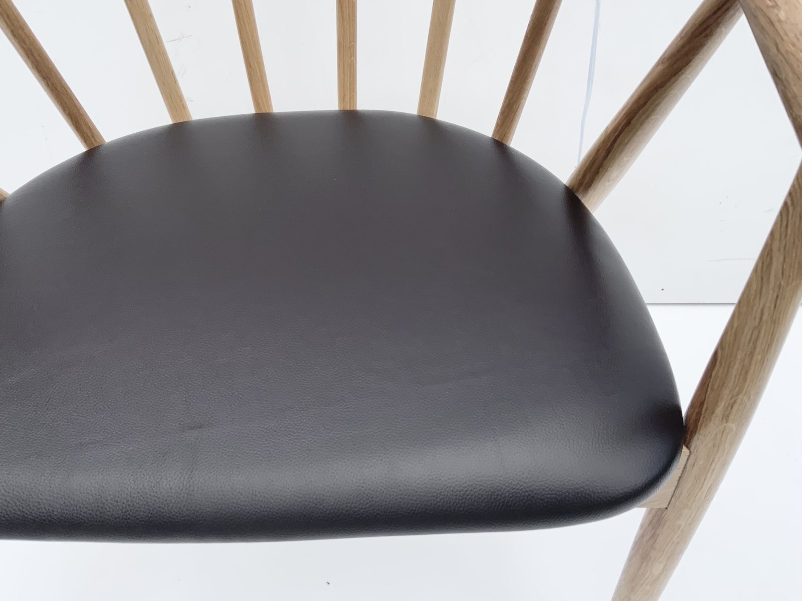 Danish Design Armchair In Oak And Leather photo 195.0