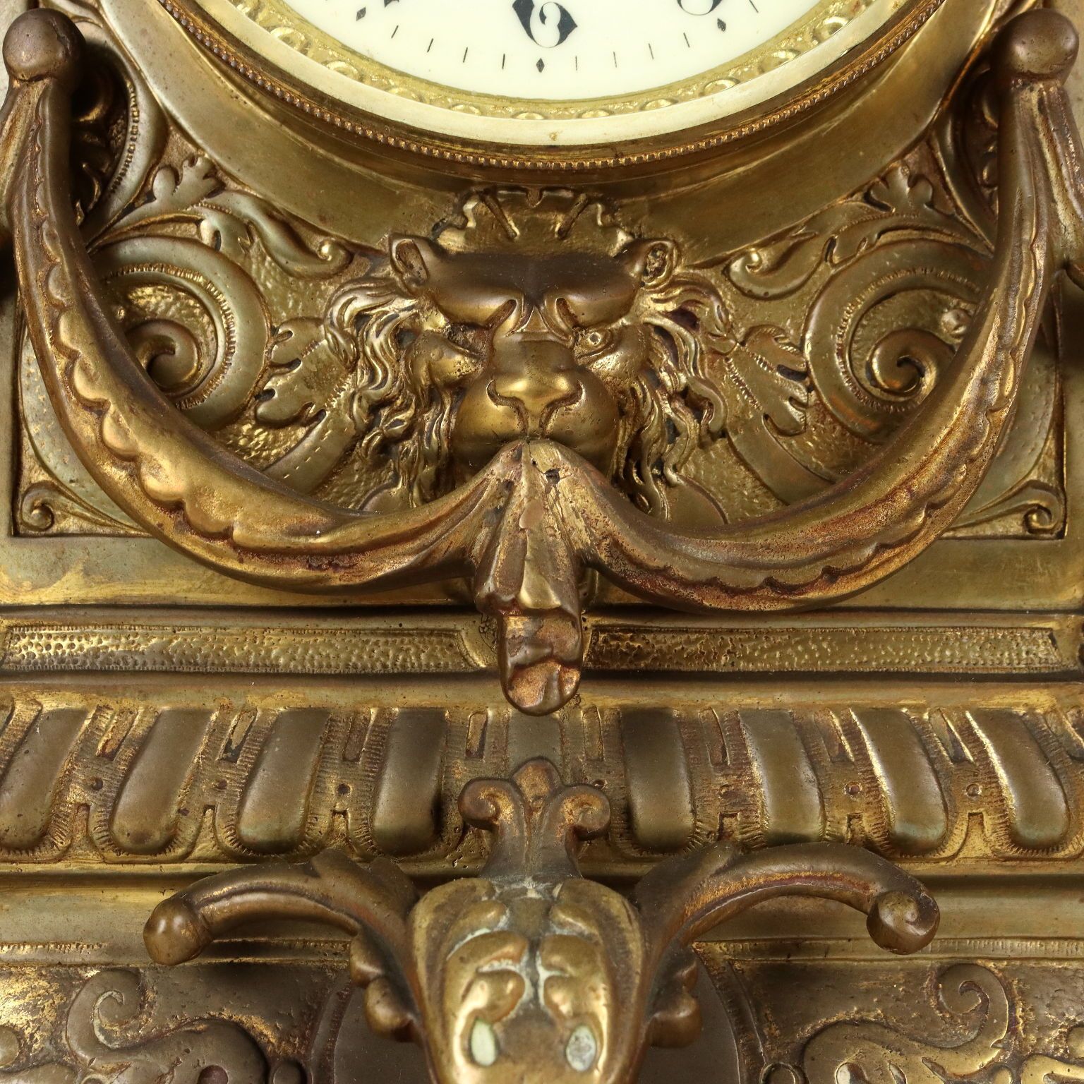 Triptych Clock Bronze France XIX Century photo vinterior