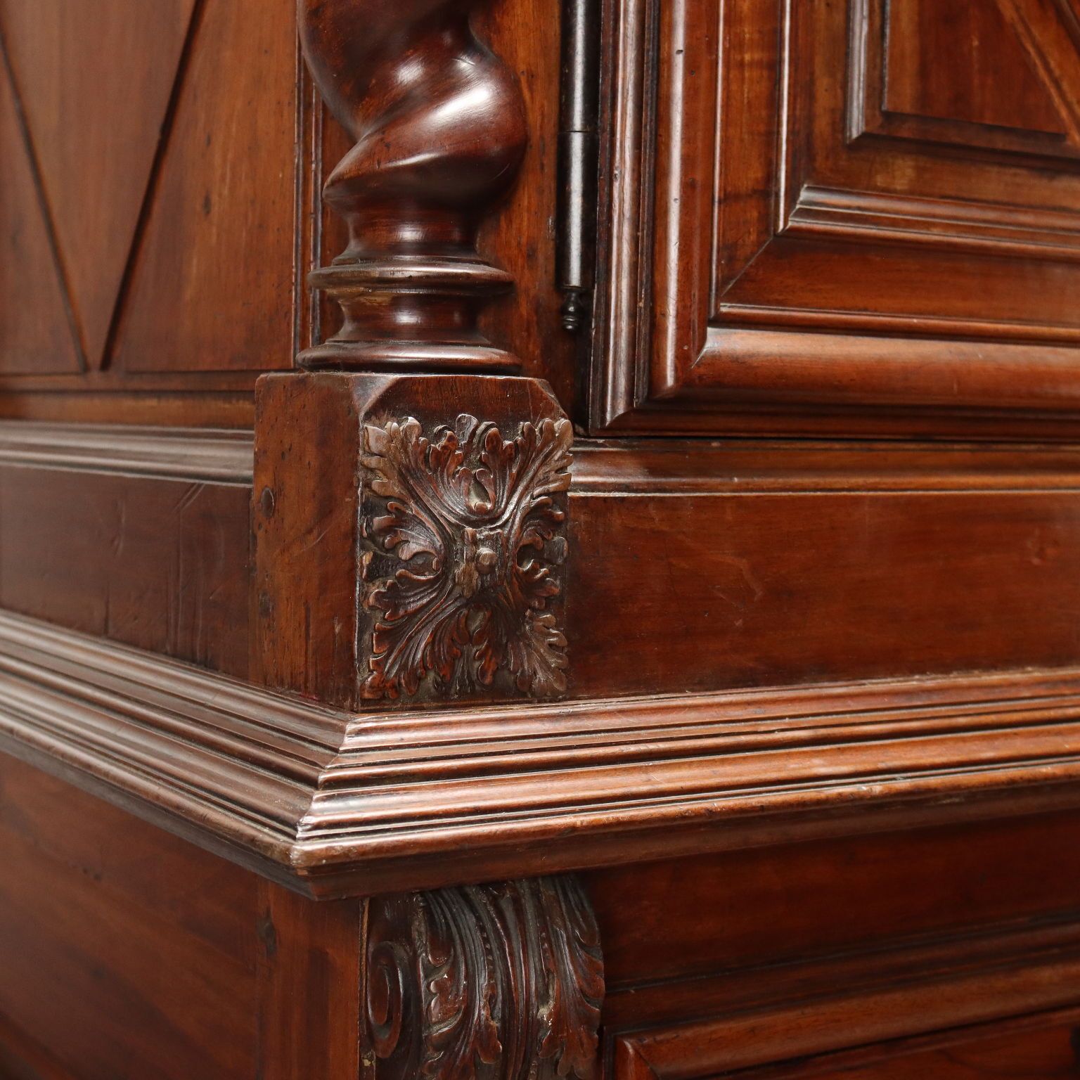 Antique Cupboard Walnut Double Top Provence XVIII Century photo Furniture