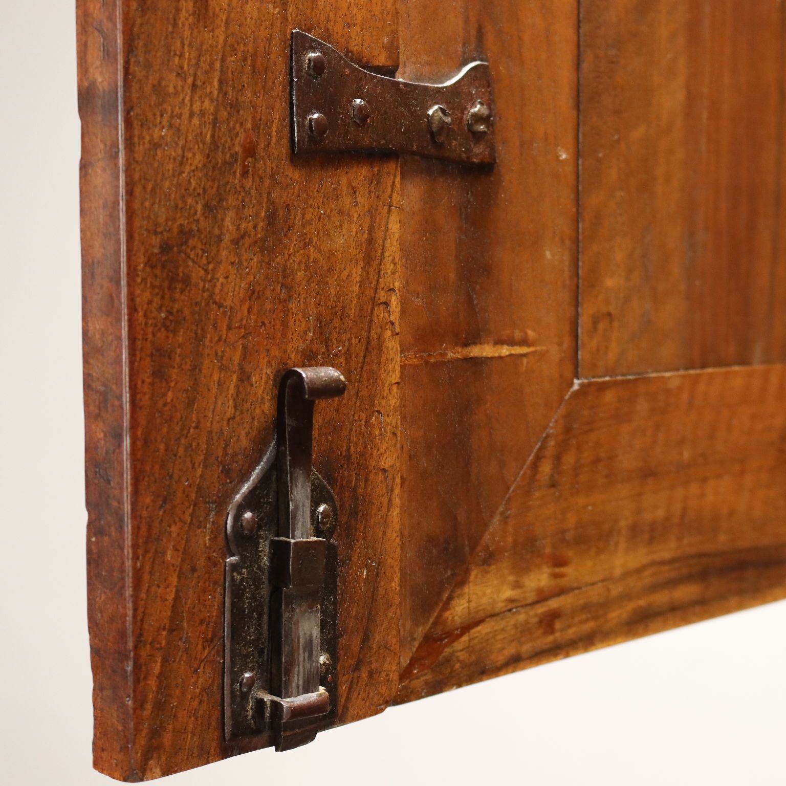 Furniture Antique Cupboard Walnut Double Top Provence XVIII Century photo