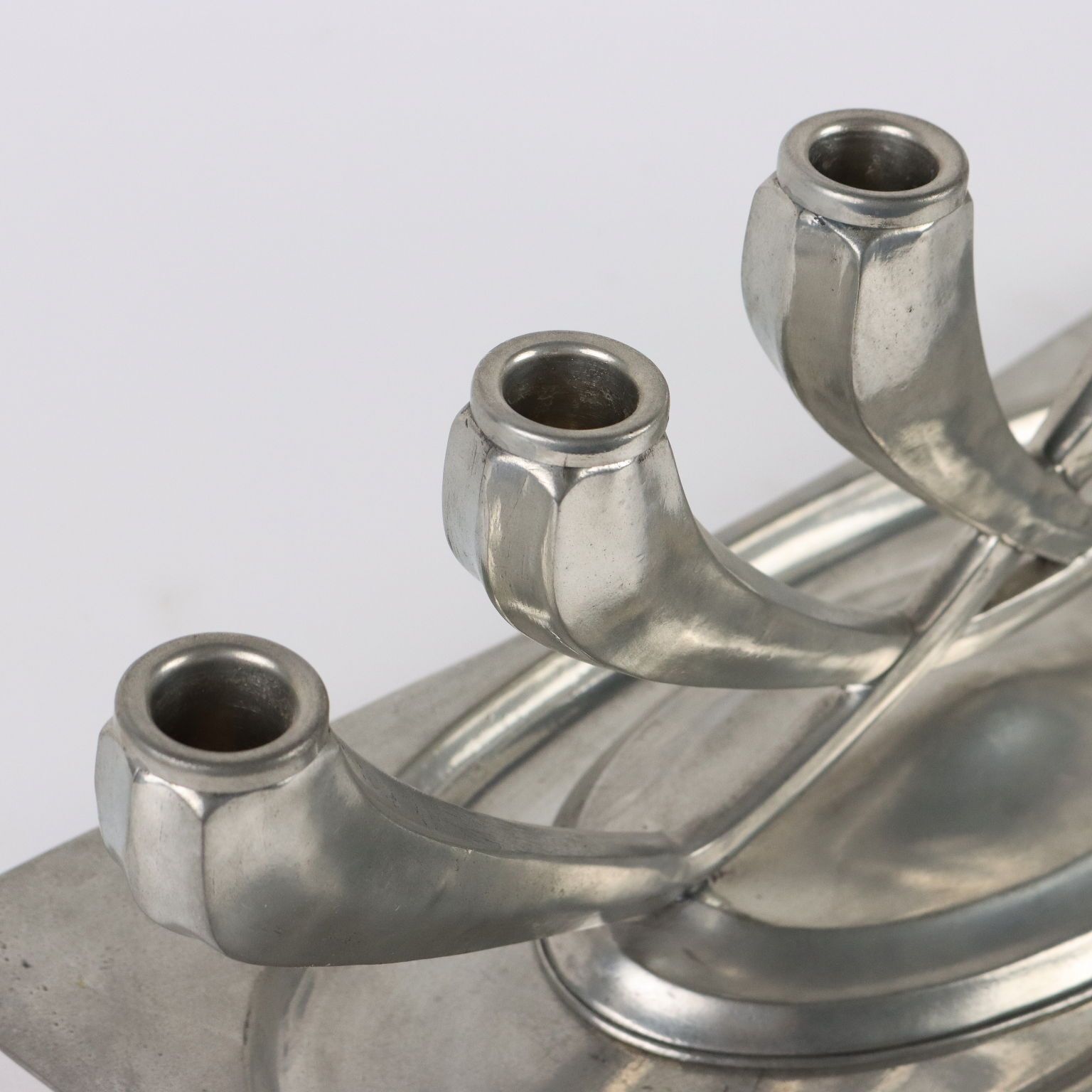 Vintage Candle Holder Set Pewter G. Patrini Atena Italy photo vinterior