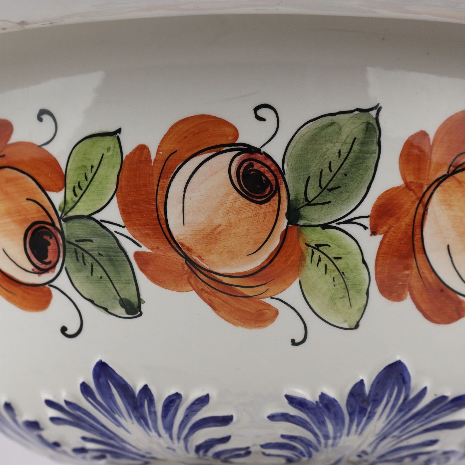 Antique Planter Majolica Coloured Decorations Italy XIX Century photo buy