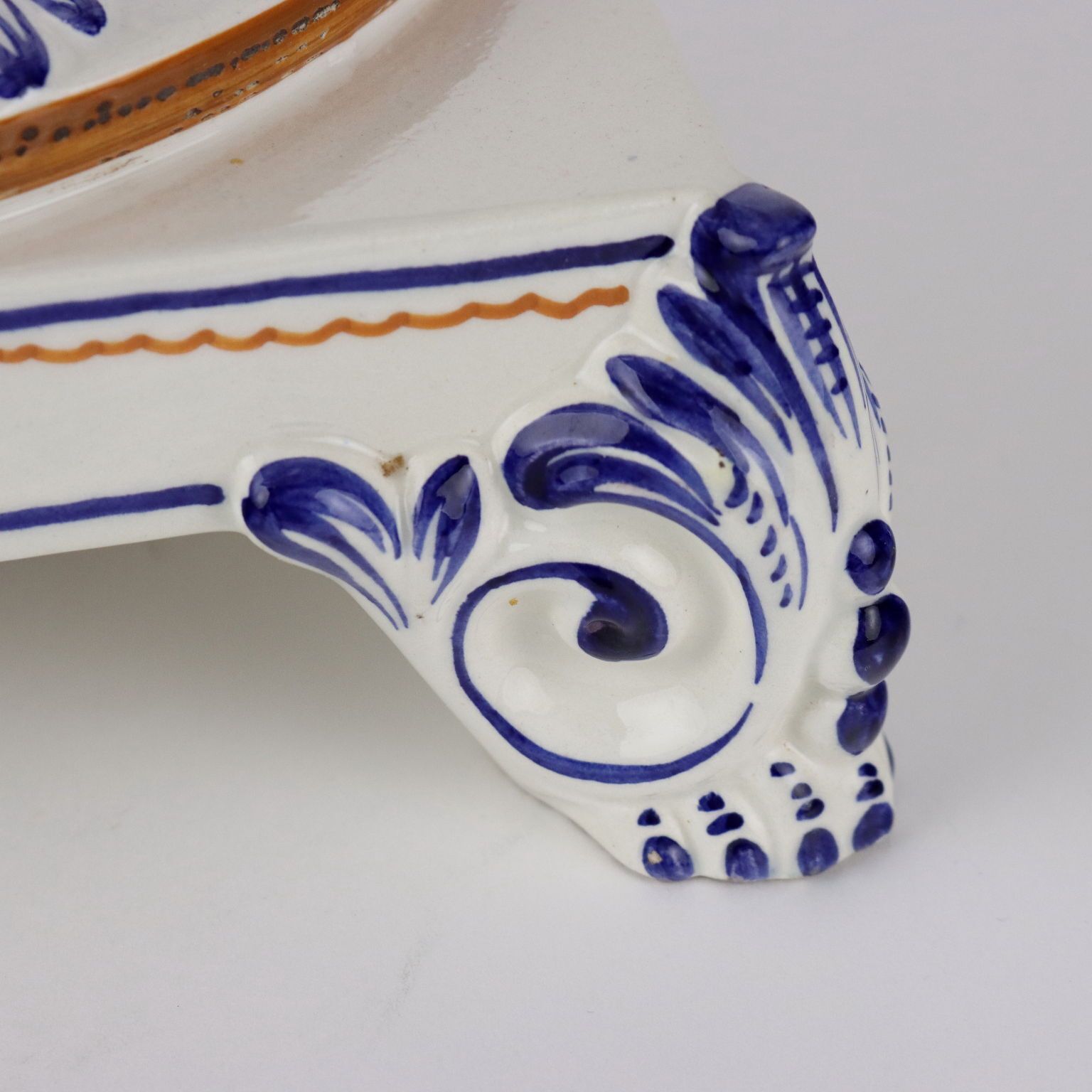 photo for sale Antique Planter Majolica Coloured Decorations Italy XIX Century