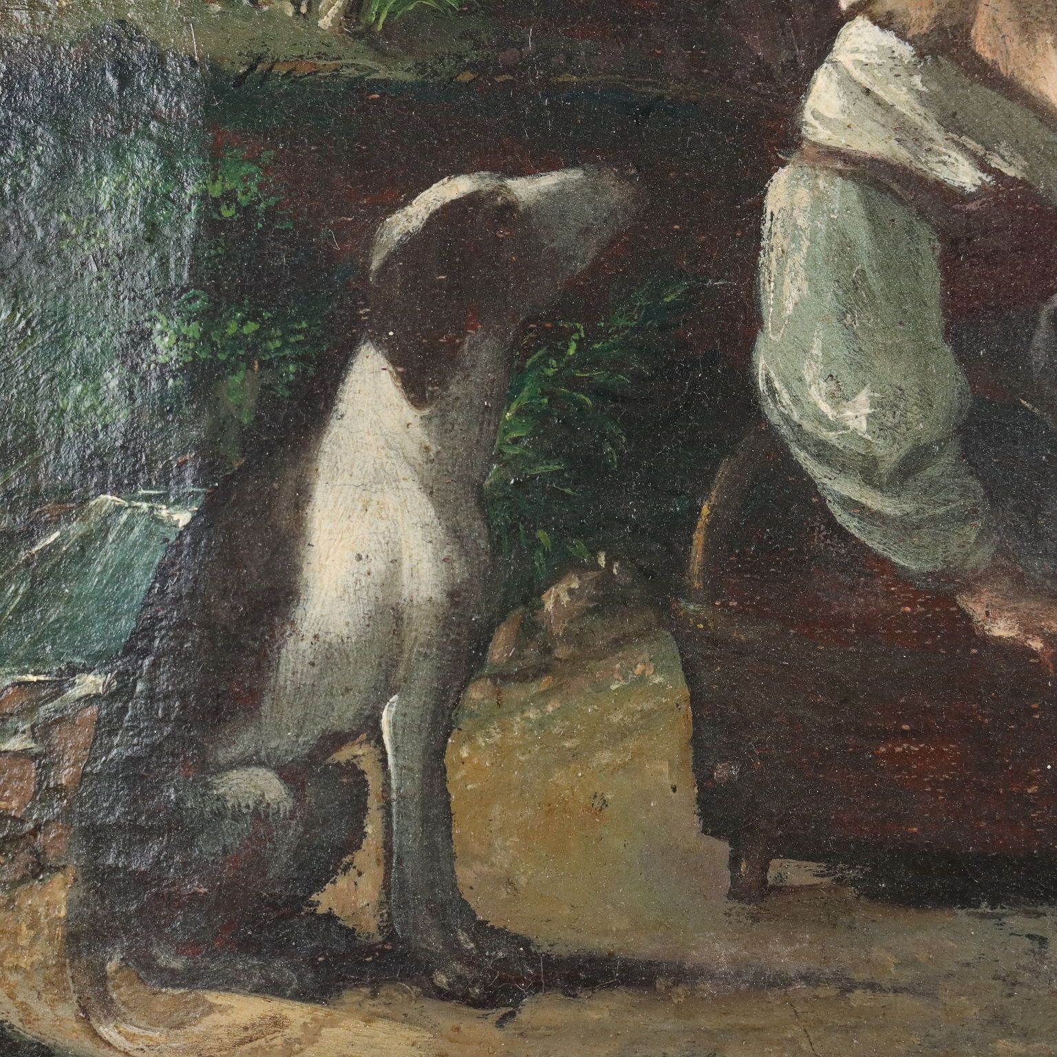 Antique Painting Nordic Landscape Oil On Canvas XVII XVIII Century photo 1000.0