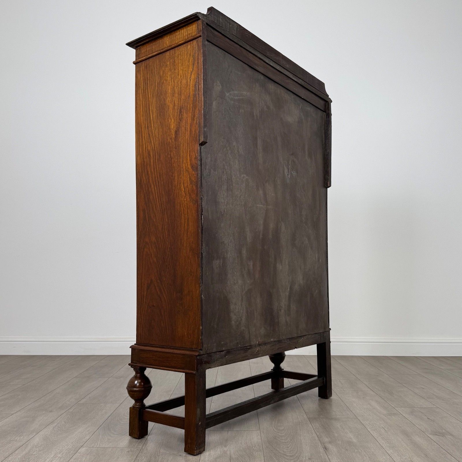 Antique 20th Century Glazed Display Cabinet In Oak photo vinterior