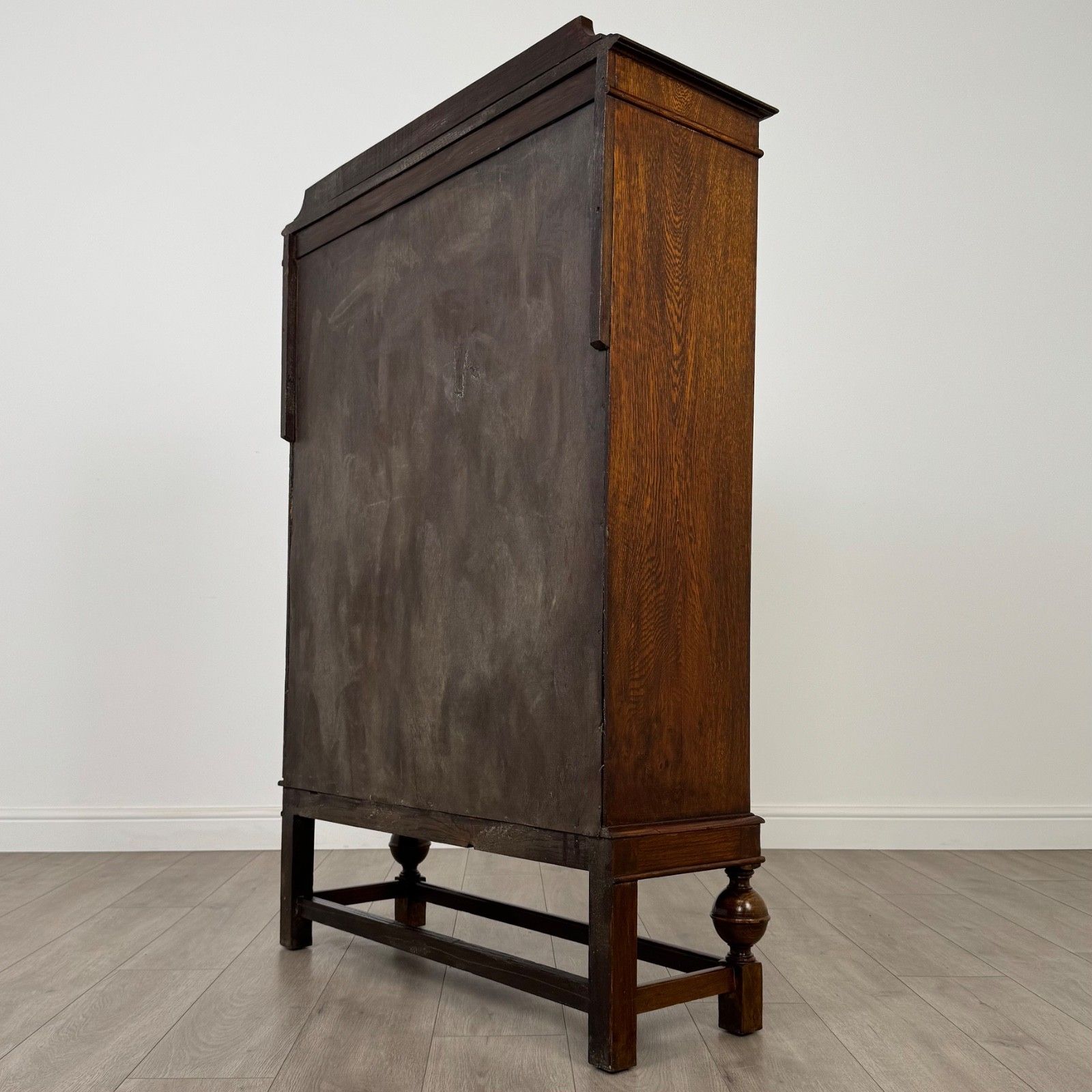 Antique 20th Century Glazed Display Cabinet In Oak photo vintage