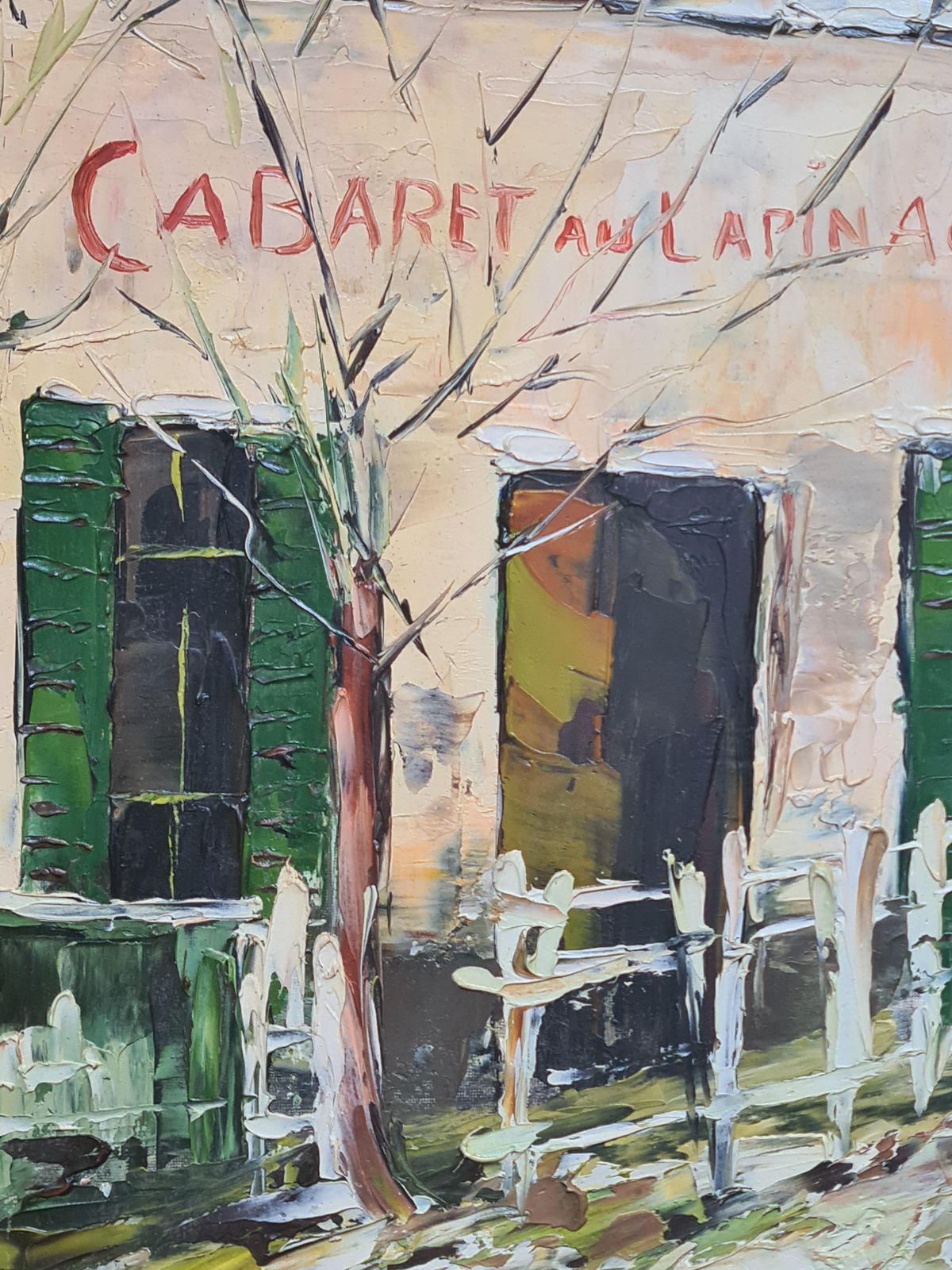 Paris, Montmartre In The Snow, Cabaret Au Lapin Agile After Maurice Utrillo From 1970 By Jean Mesturini photo 948.0
