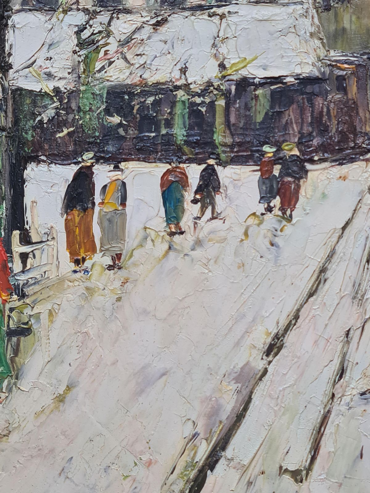 photo furniture Paris, Montmartre In The Snow, Cabaret Au Lapin Agile After Maurice Utrillo From 1970 By Jean Mesturini
