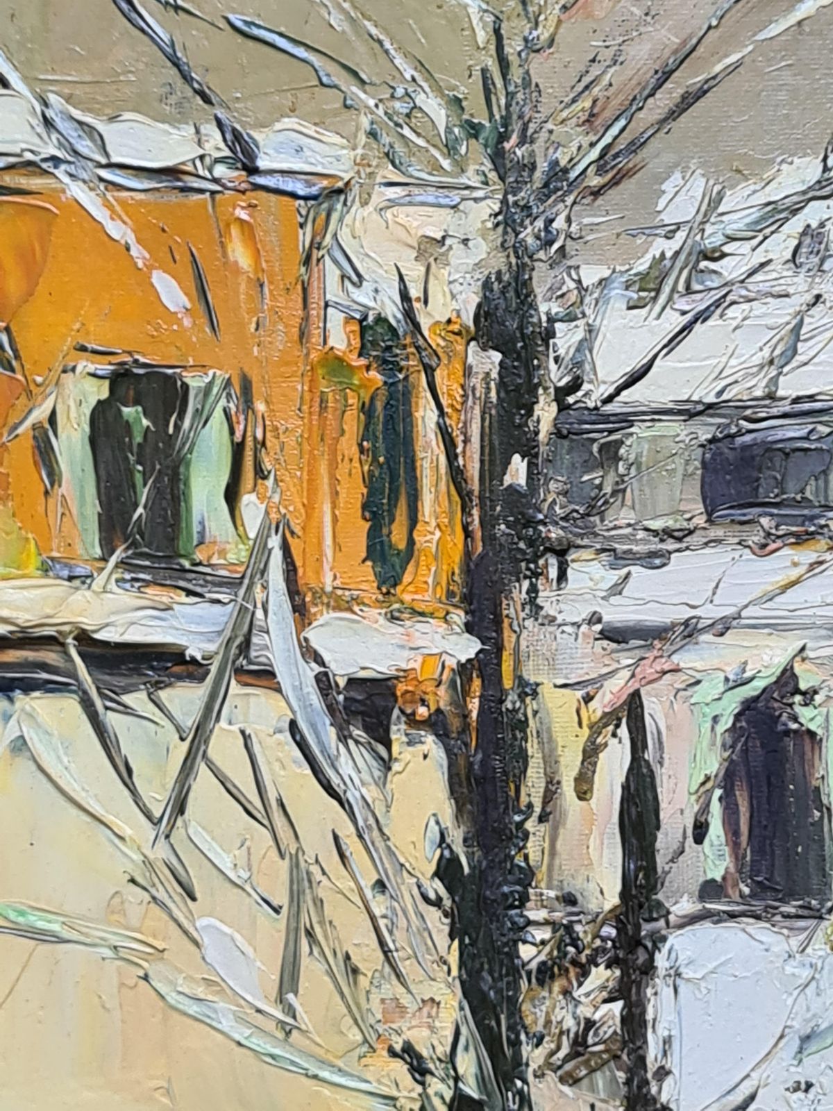 photo for sale Paris, Montmartre In The Snow, Cabaret Au Lapin Agile After Maurice Utrillo From 1970 By Jean Mesturini