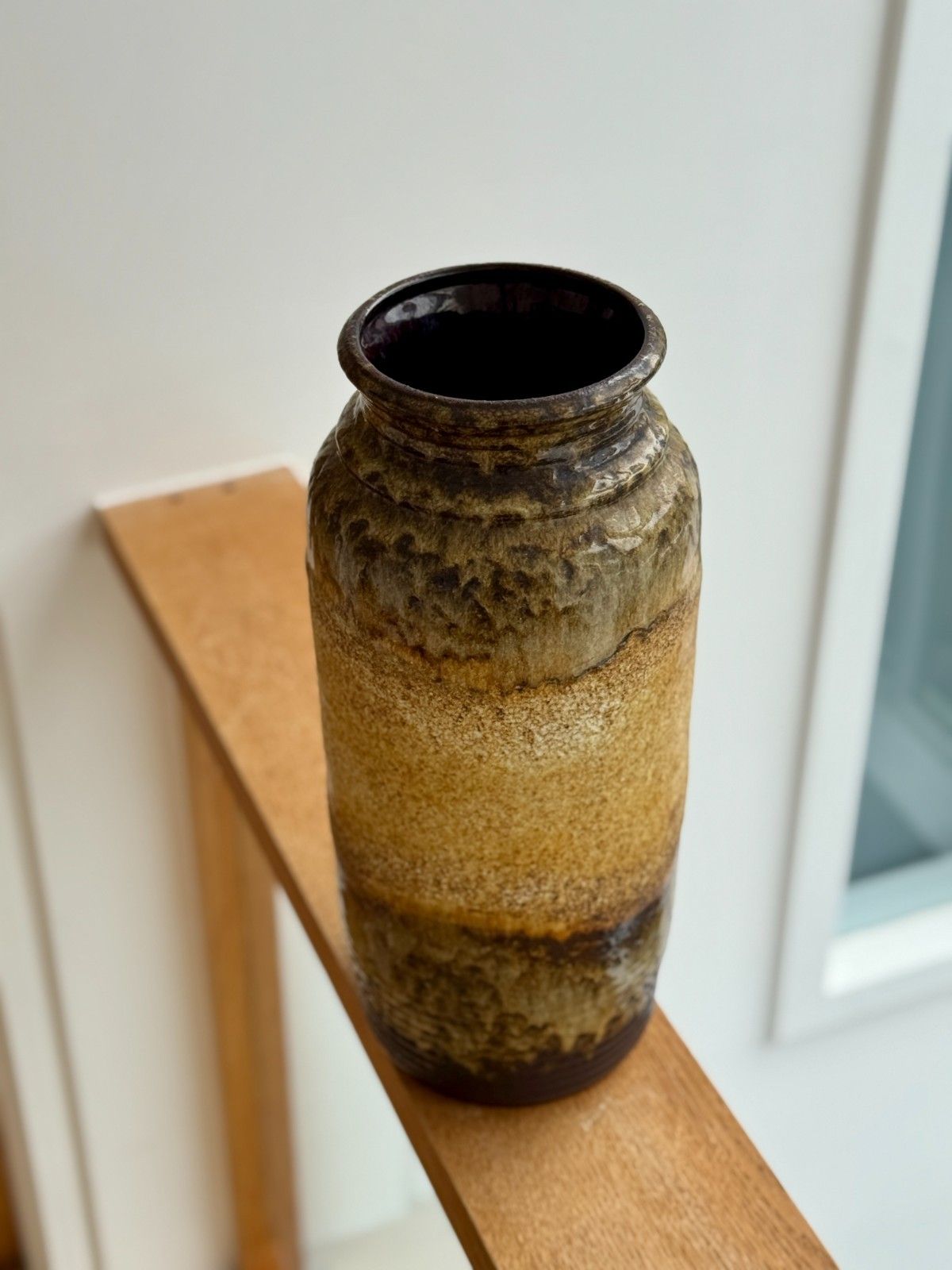 Mid Century Bay Keramik Fat Lava Floor Vase 630 40 photo vinterior