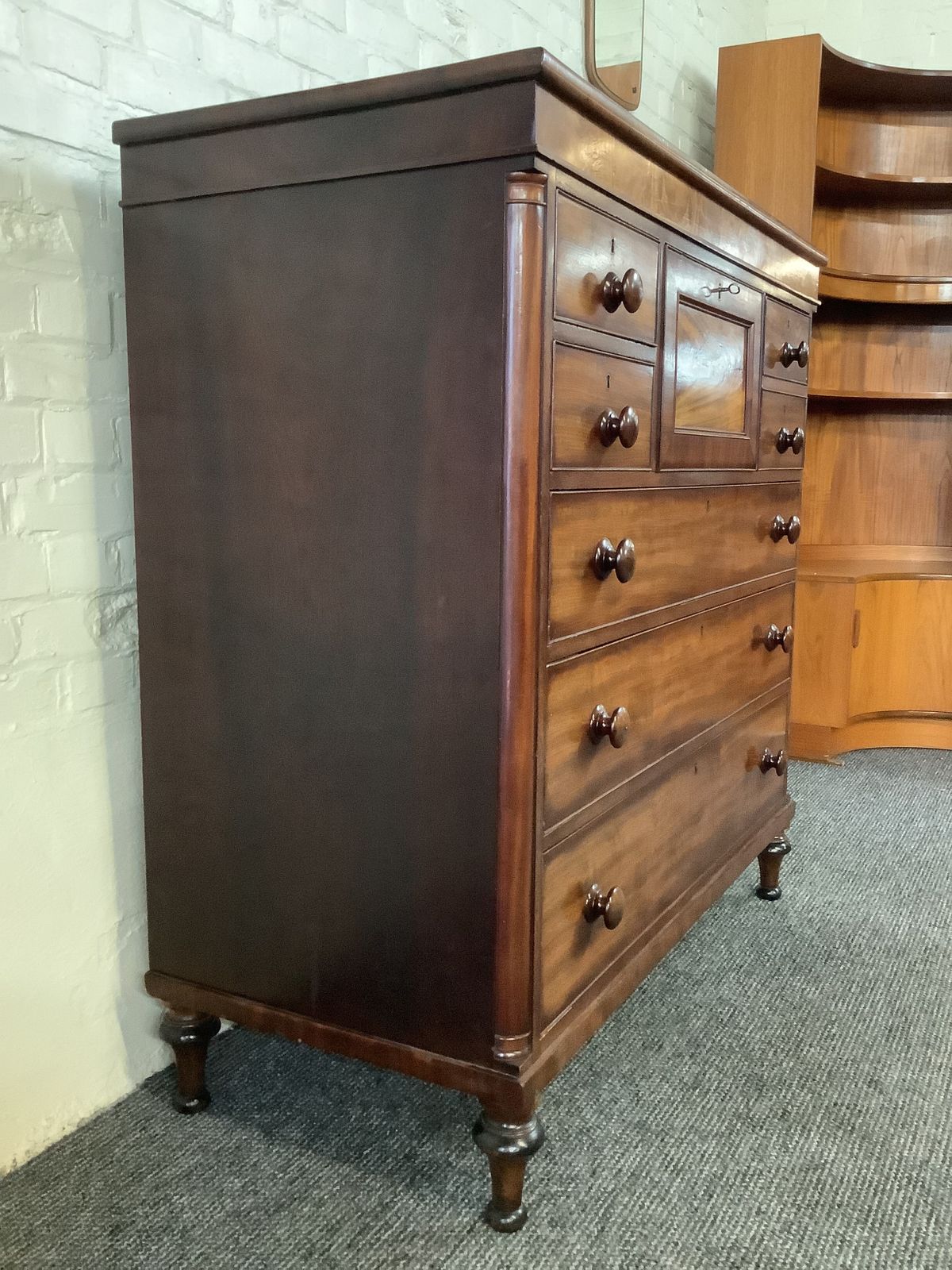 Victorian Flamed Mahogany Scotch Chest Of Drawers. photo furniture