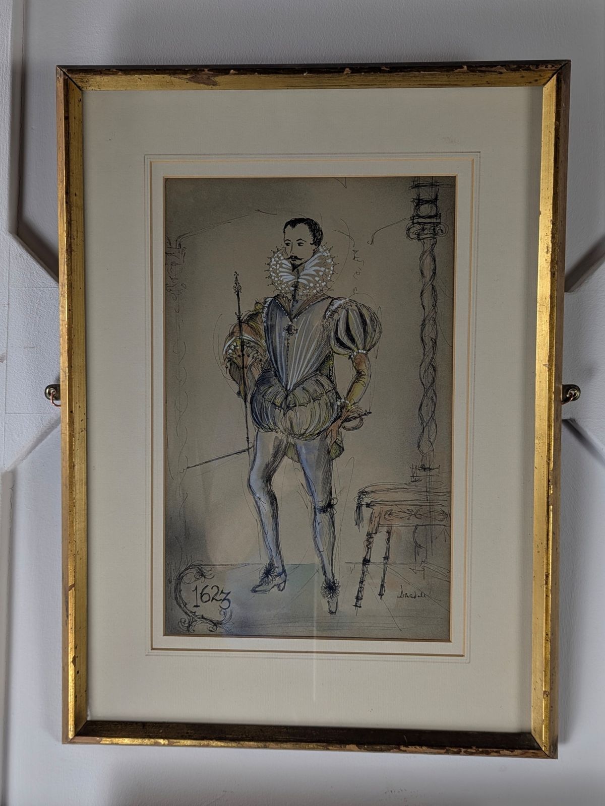 Set Of Four Pen And Watercolour Costume Sketches photo 552.0