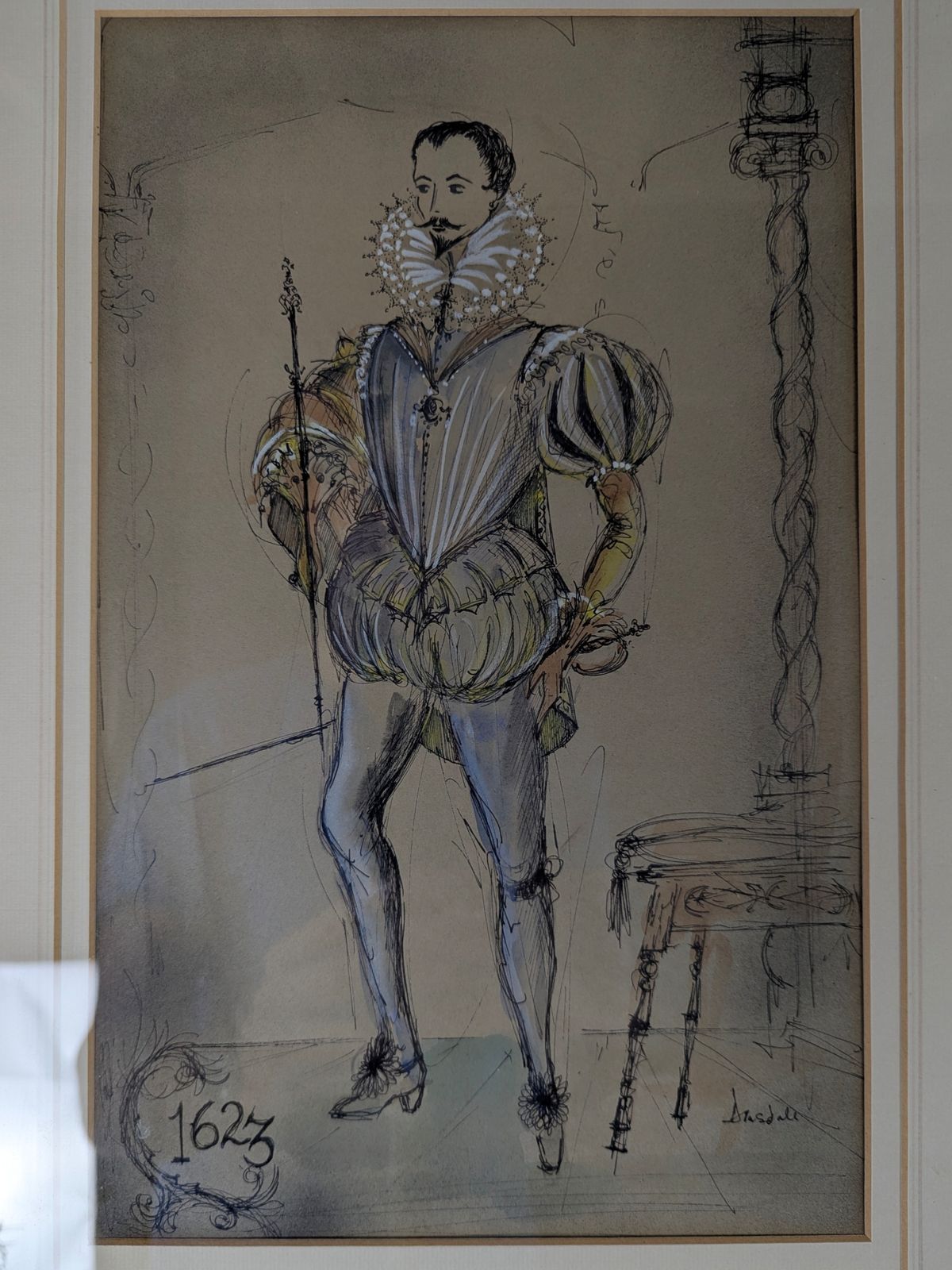 photo furniture Set Of Four Pen And Watercolour Costume Sketches