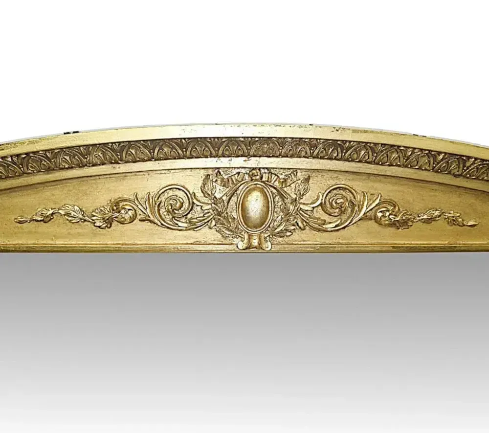 A Fabulous Large 19th Century Giltwood Overmantel Mirror With Original Back And Glass photo for sale