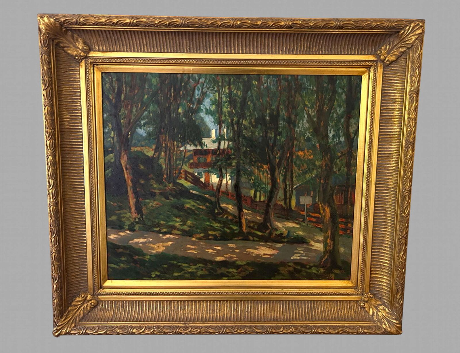 James Proudfoot R.P., R.O.I.   Oil   House In The Woods