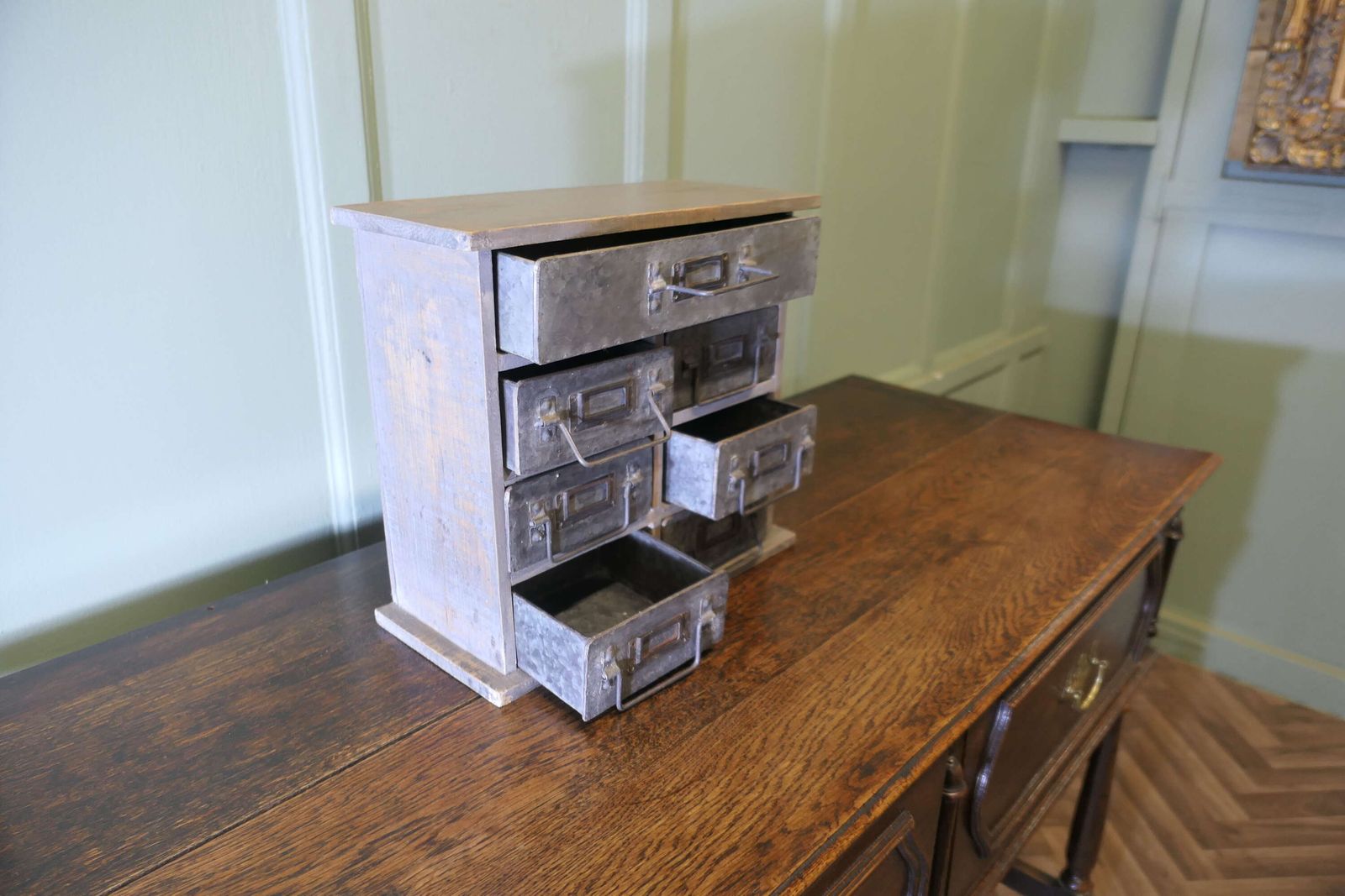 Industrial Look Metal Filing Drawers, Collector Cabinet photo 270.0