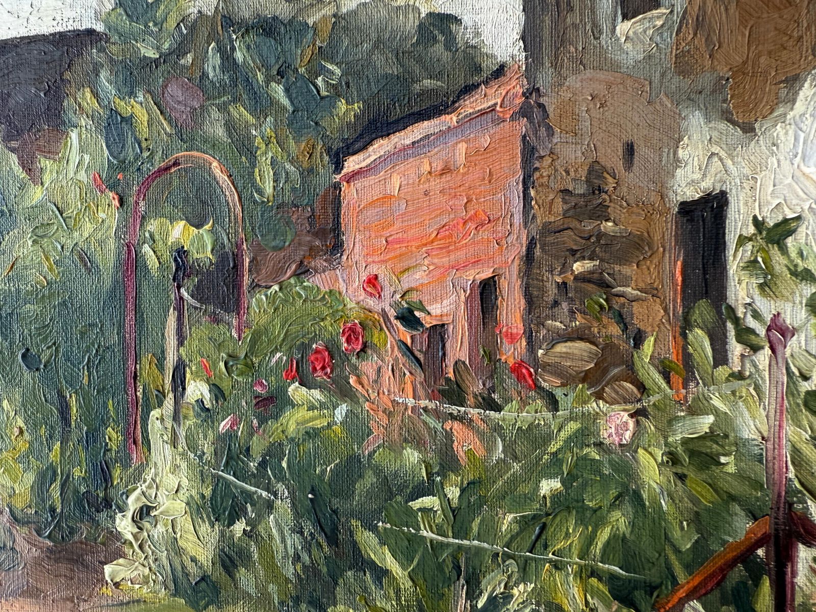 Antoni Llobet Aracil Rincón De Horta Barcelona Spain Oil On Canvas Painting Spanish Landscape C.1960 photo Art