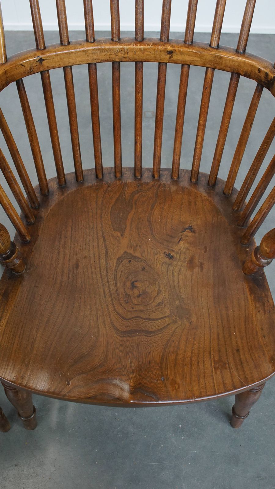 Set Van 6 Antieke Engelse Windsor Stickback Stoelen Uit De 19e Eeuw, Vervaardigd Van Iepenhout. photo buy