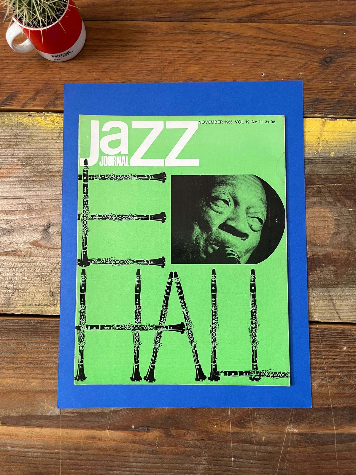 Vintage Jazz Journal Magazine Cover Artwork   Coleman Hawkins November 1966 photo for sale