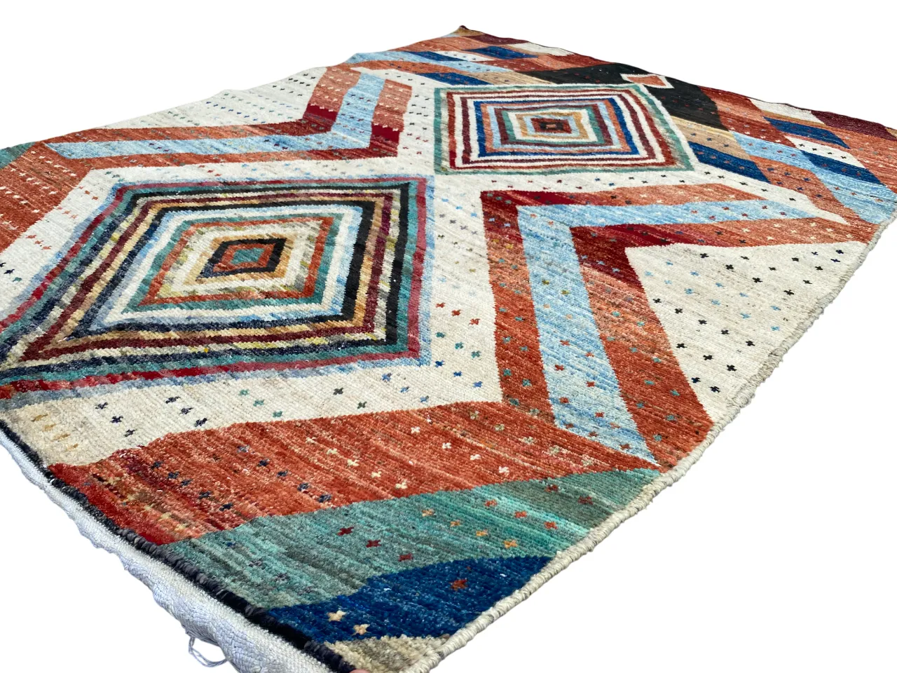 Moroccan Colourful Bohemian Living Room Bedroom Rug photo Textiles