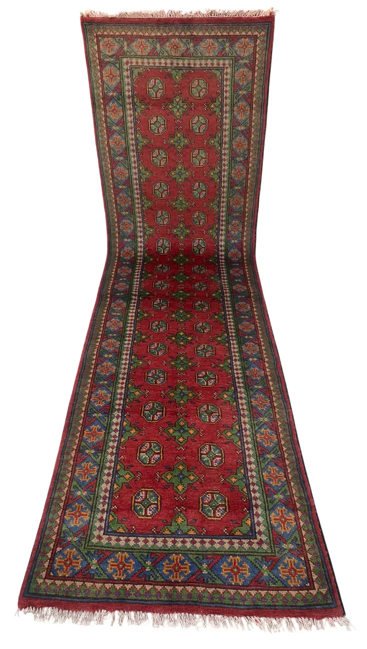 10 Ft Bokhara Tribal Turkmen Hallway Runner Rug photo for sale