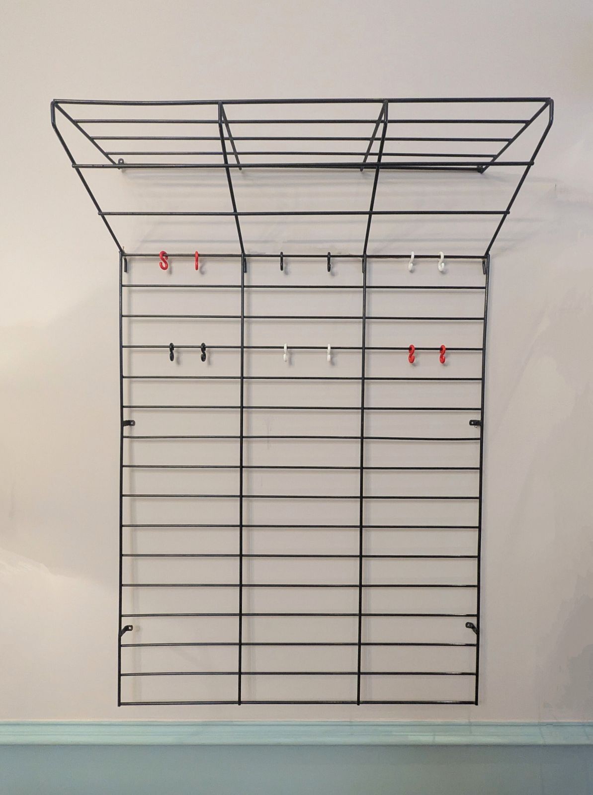 Mid 20th Century Wall Mounted Wire Coat Rack By Karl Fichtel Manufactured By Drahtwerke Erlau