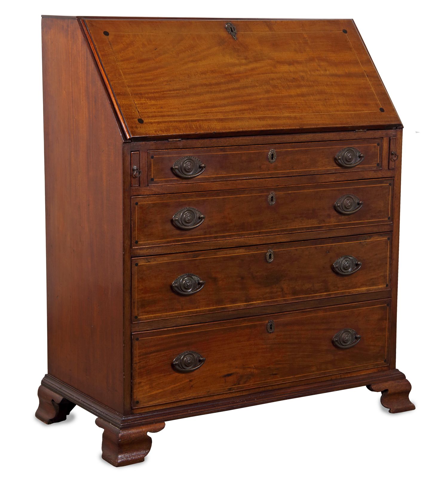 Edwardian Mahogany &  Inlaid Writing Bureau