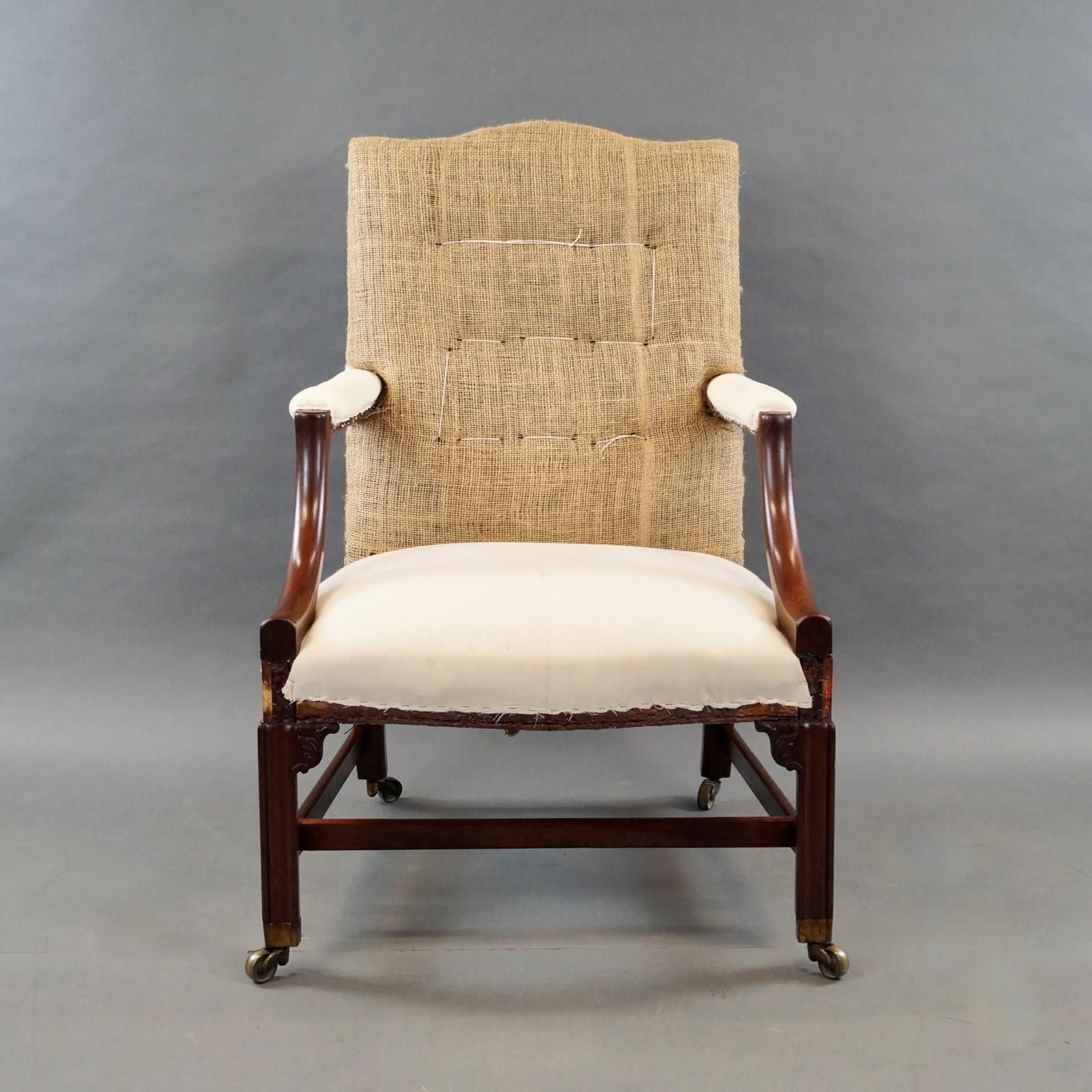 A Mahogany Gainsborough Chair, 1800s photo 2475.0