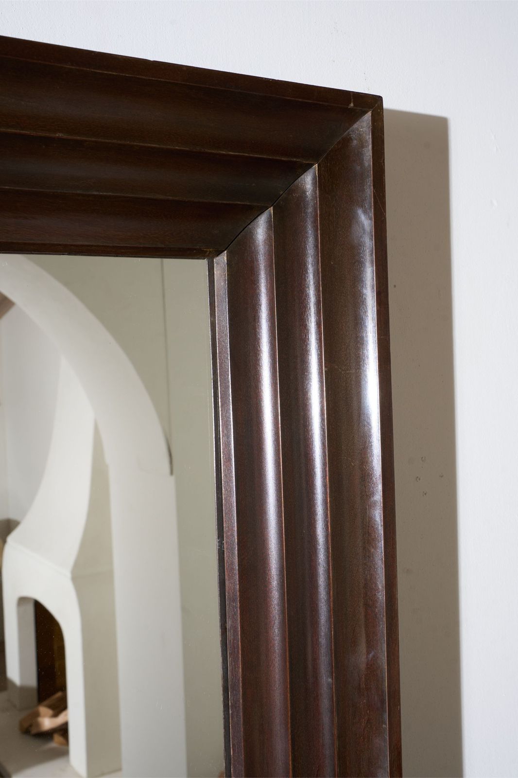 Unusual 20th Century African Hardwood Moulded Mirror photo 1375.0