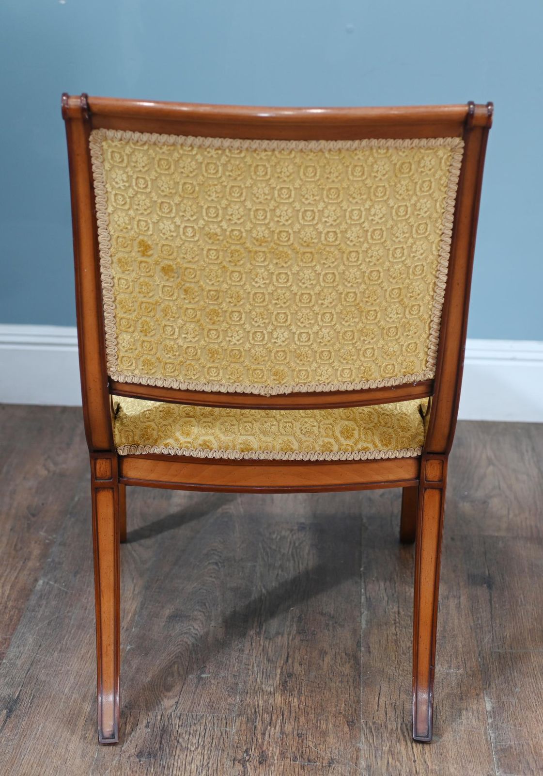 Set Biedermeier Arm Chairs Mahogany Seats 1930 photo vintage