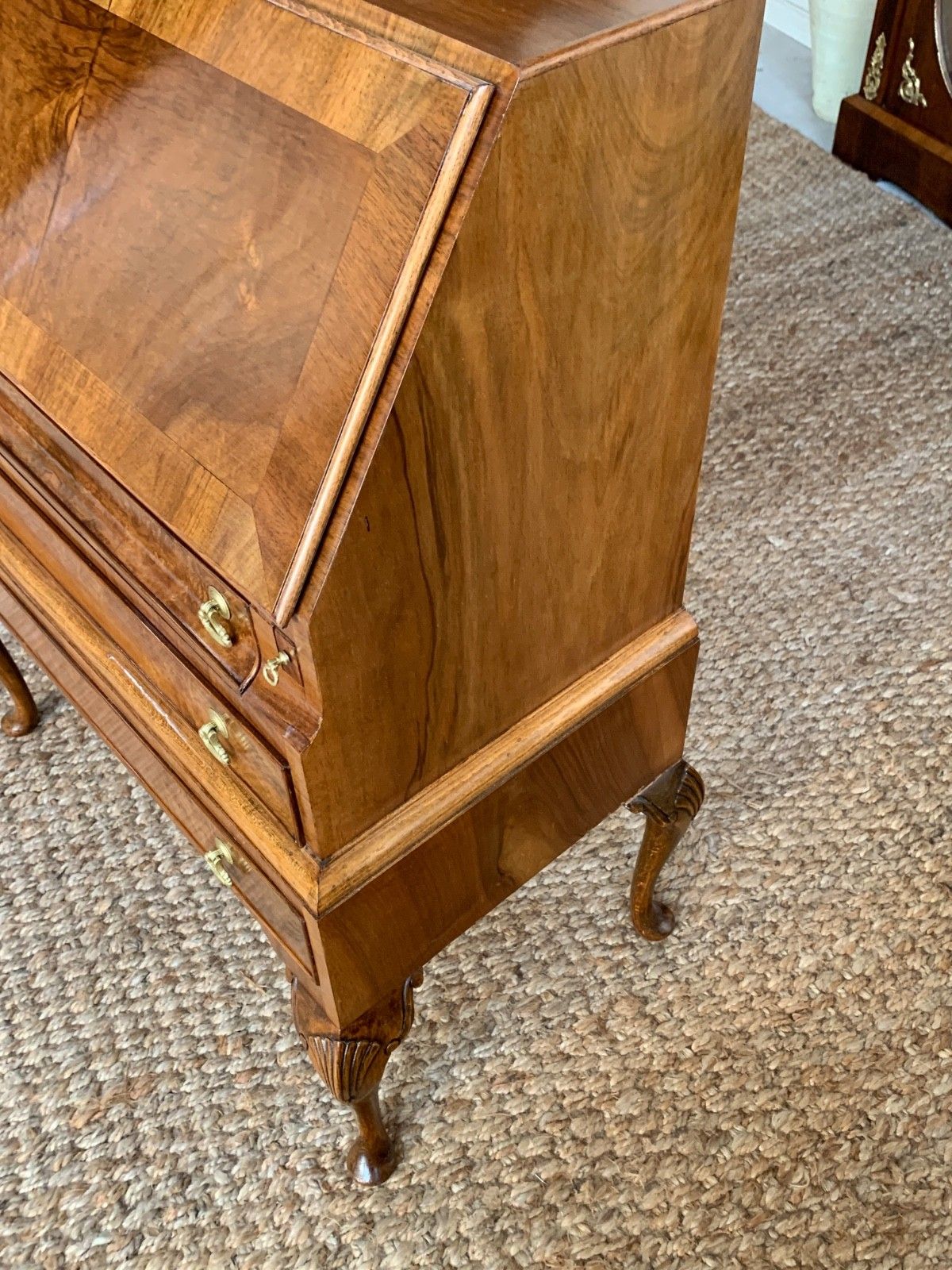 Queen Anne Style Walnut Bureau photo for sale