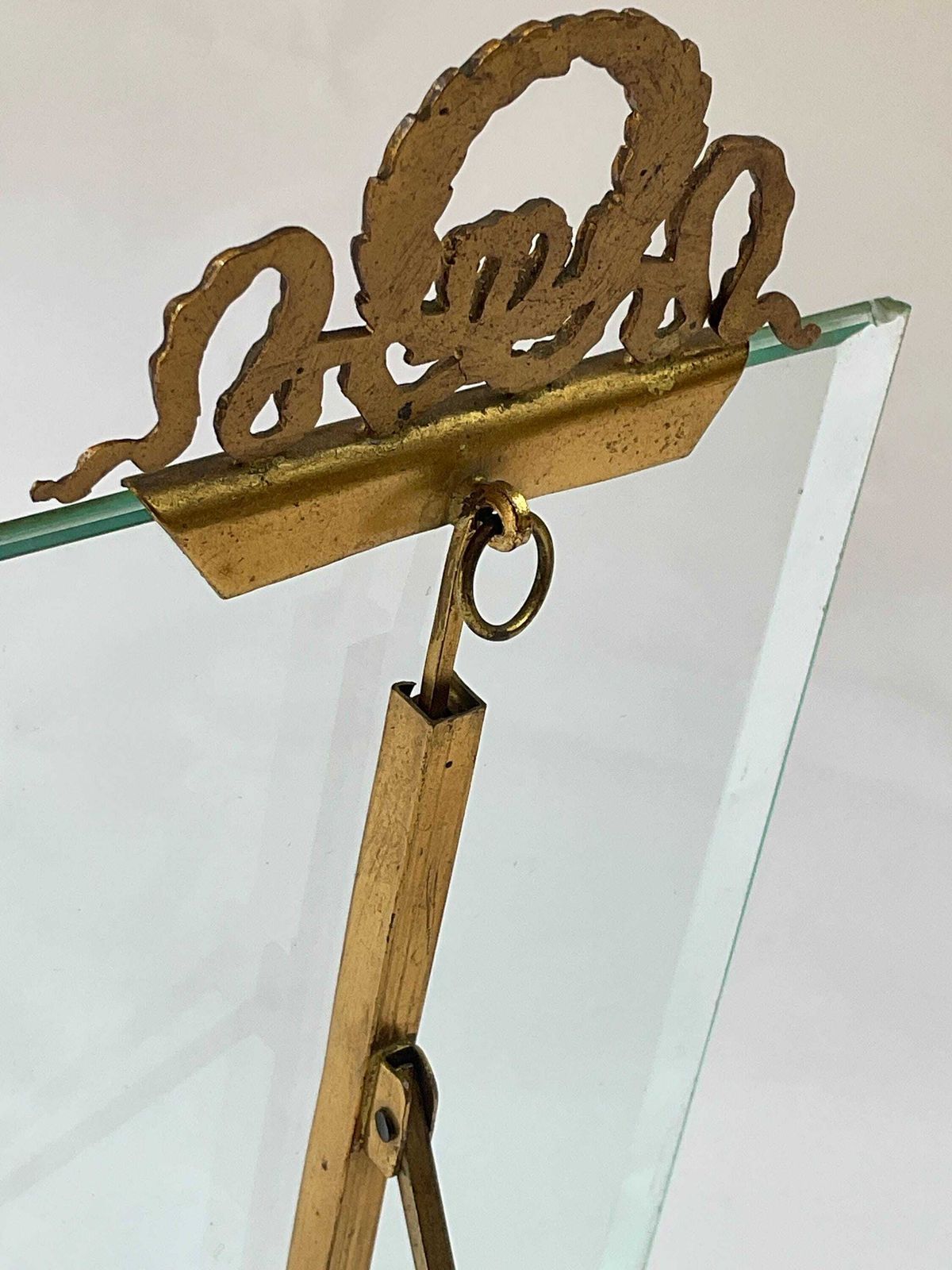 photo furniture Antique French Gilt Metal And Crystal Glass Photo' Frame, C1890.